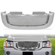 DURAFORCE For 02-08 GMC Envoy Chrome Luxury Mesh Style Front Upper Hood Bumper Grille