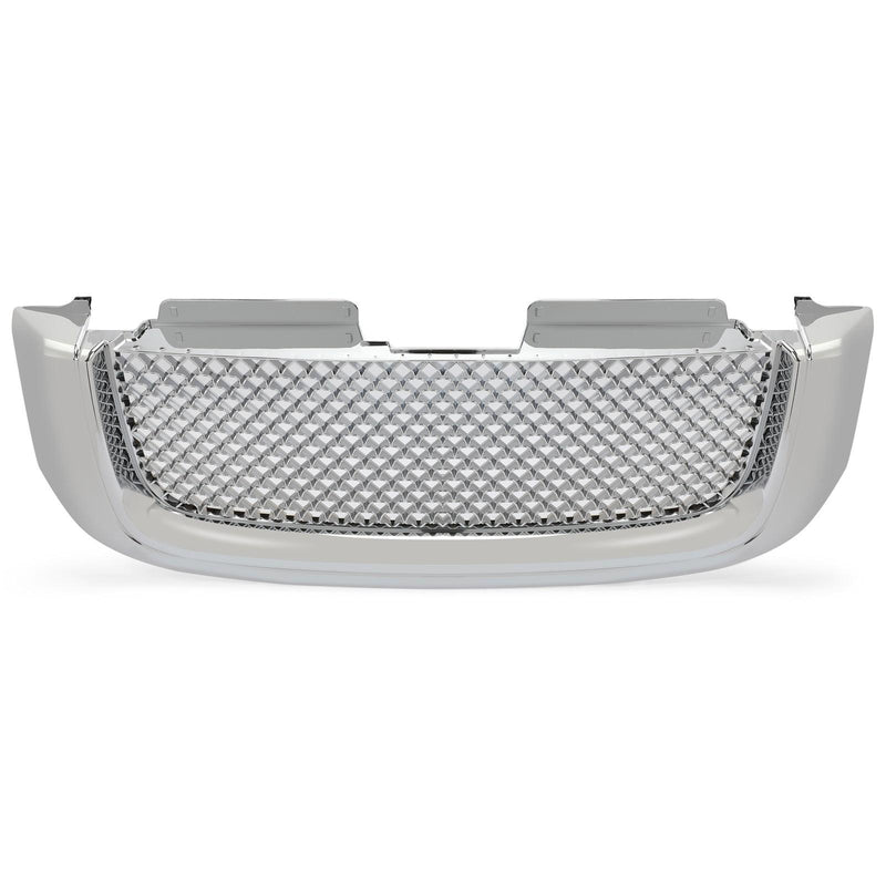 DURAFORCE For 02-08 GMC Envoy Chrome Luxury Mesh Style Front Upper Hood Bumper Grille