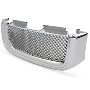 DURAFORCE For 02-08 GMC Envoy Chrome Luxury Mesh Style Front Upper Hood Bumper Grille