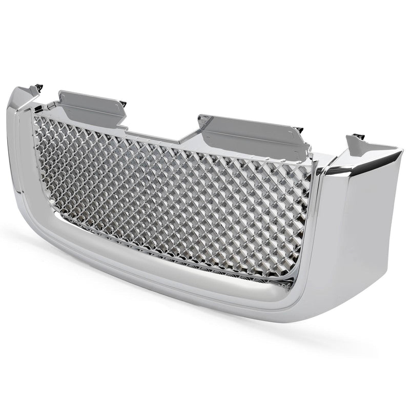 DURAFORCE For 02-08 GMC Envoy Chrome Luxury Mesh Style Front Upper Hood Bumper Grille