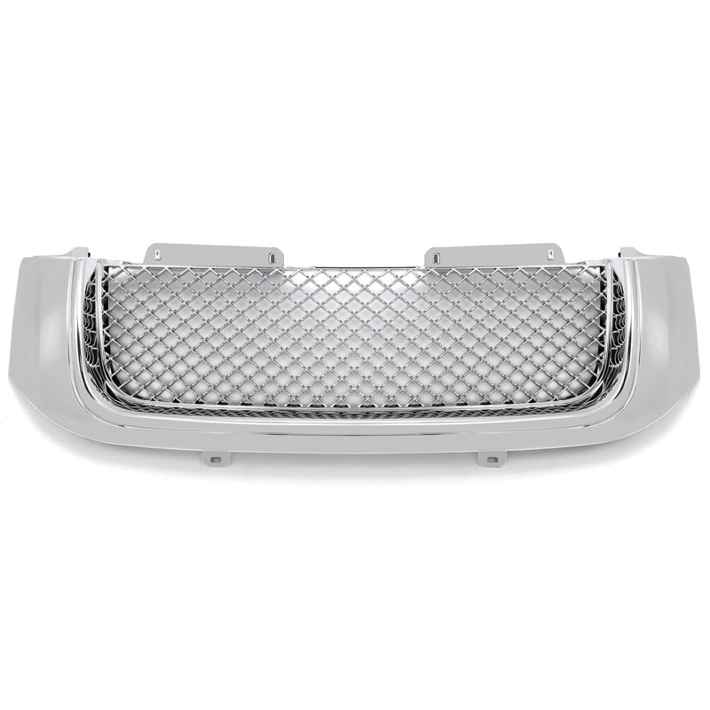 DURAFORCE For 02-08 GMC Envoy Chrome Luxury Mesh Style Front Upper Hood Bumper Grille