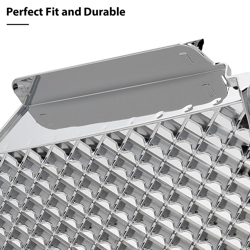 DURAFORCE For 02-08 GMC Envoy Chrome Luxury Mesh Style Front Upper Hood Bumper Grille