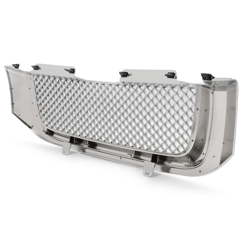 DURAFORCE For 02-08 GMC Envoy Chrome Luxury Mesh Style Front Upper Hood Bumper Grille
