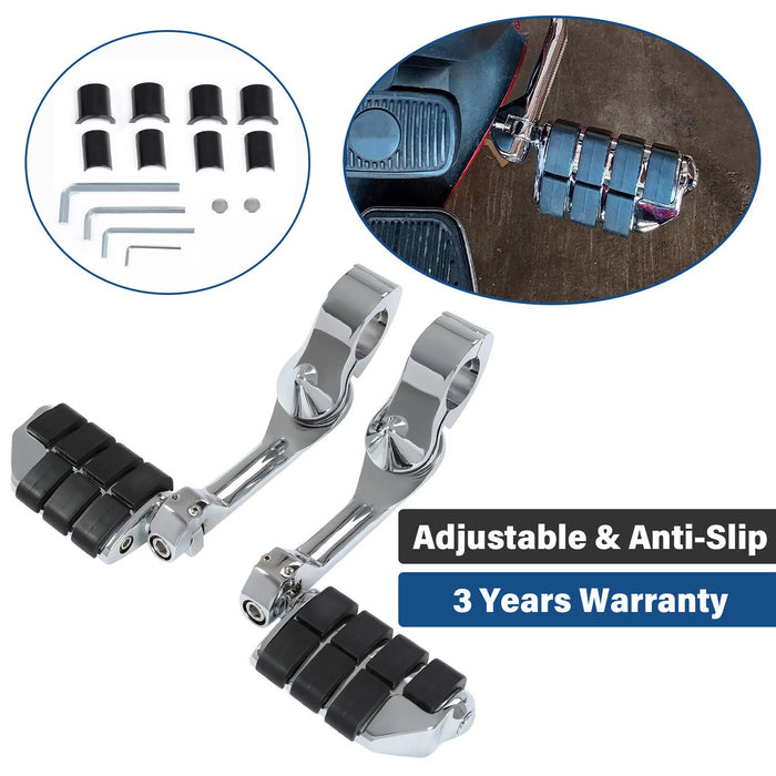 DURAFORCE 1-1/4" Engine Guard Mounts Clamps/ Highway Foot Pegs Footrest Fit For Harley