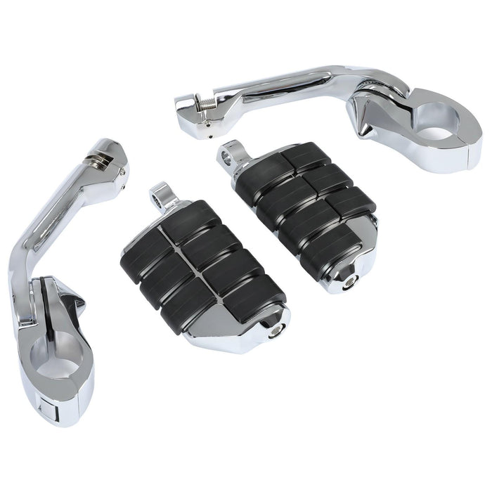 DURAFORCE 1-1/4" Engine Guard Mounts Clamps/ Highway Foot Pegs Footrest Fit For Harley