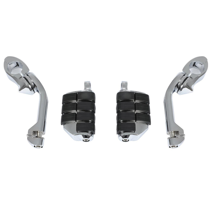 DURAFORCE 1-1/4" Engine Guard Mounts Clamps/ Highway Foot Pegs Footrest Fit For Harley