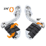 DURAFORCE 1-1/4" Engine Guard Mounts Clamps/ Highway Foot Pegs Footrest Fit For Harley