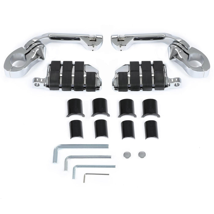 DURAFORCE 1-1/4" Engine Guard Mounts Clamps/ Highway Foot Pegs Footrest Fit For Harley