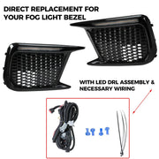 DURAFORCE Fog Lights Bezels with White/Amber Running LED DRL For 2018-up Subaru WRX STI