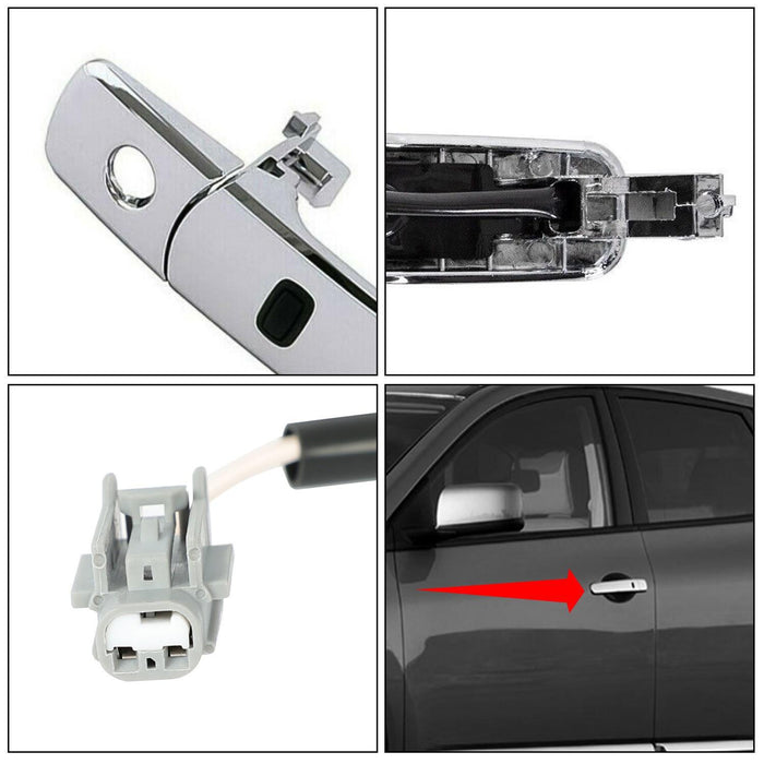 DURAFORCE For Nissan Murano 3.5L 03-2007 Outside Door Handle Chrome Front Left Driver Side