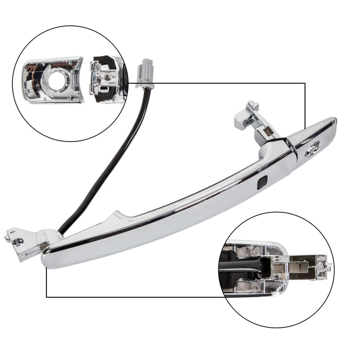 DURAFORCE For Nissan Murano 3.5L 03-2007 Outside Door Handle Chrome Front Left Driver Side
