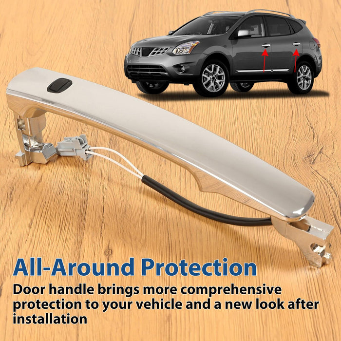 DURAFORCE For Nissan Murano 3.5L 03-2007 Outside Door Handle Chrome Front Left Driver Side