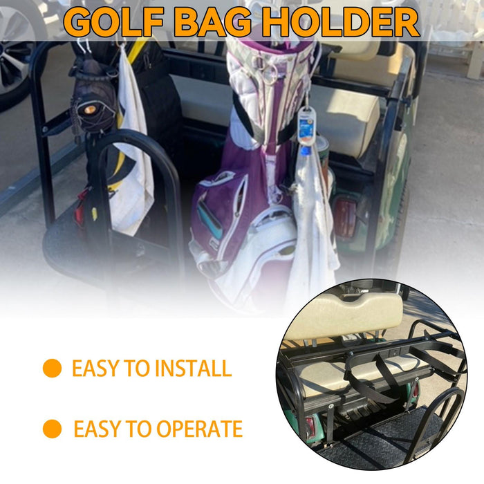 DURAFORCE Universal Golf Bag Holder Bracket Attachment Cart Rear For EZGO Club Car Yamaha