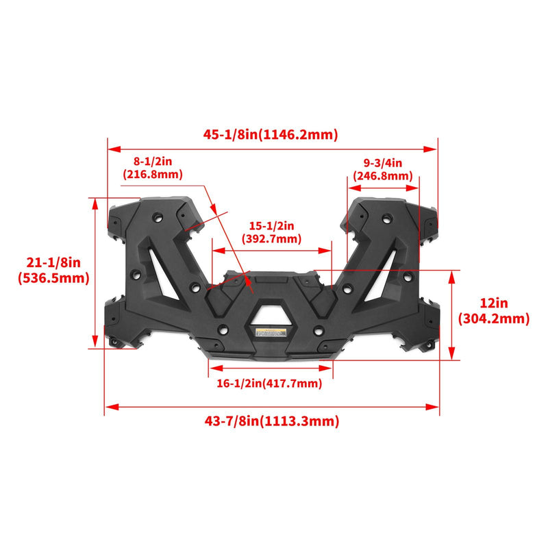 DURAFORCE For 2014-2024 Polaris Sportsman Touring SP 570/450 Black Rear Body Rack Assembly