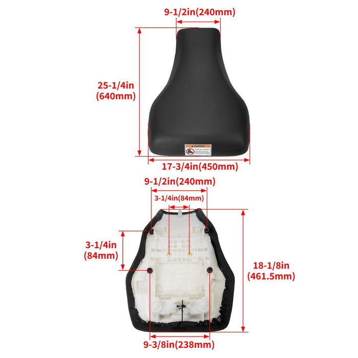 DURAFORCE For Honda TRX 420 Rancher 2007-2013 & 420 FA FPA 2014 ATV Black Complete Seat