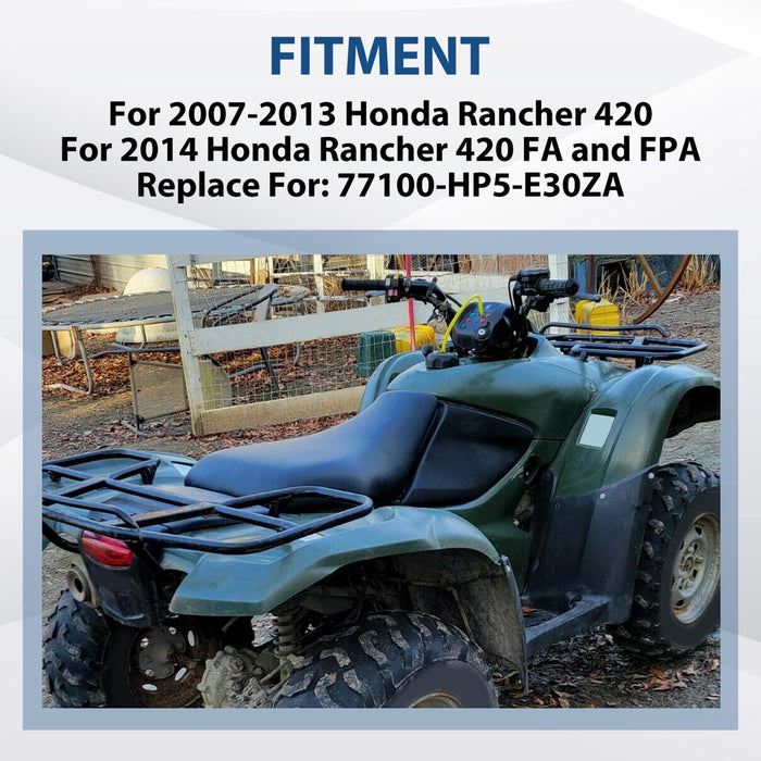 DURAFORCE For Honda TRX 420 Rancher 2007-2013 & 420 FA FPA 2014 ATV Black Complete Seat