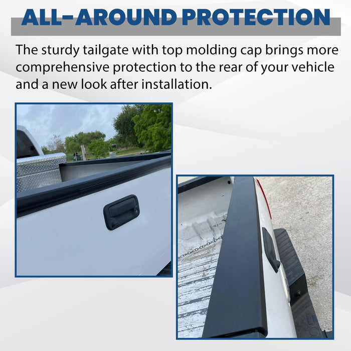 DURAFORCE Rear Tailgate Flexible Step Pad Molding Cap Trim Pad For Ford F250 F350 2011-16