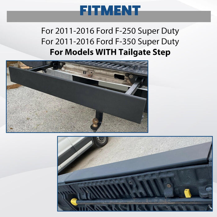 DURAFORCE Rear Tailgate Flexible Step Pad Molding Cap Trim Pad For Ford F250 F350 2011-16