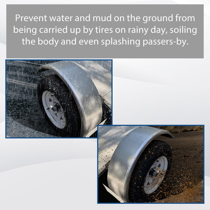 DURAFORCE For 14"-16" Wheel NEW Steel Round Single Axle Trailer Fender & Fender back