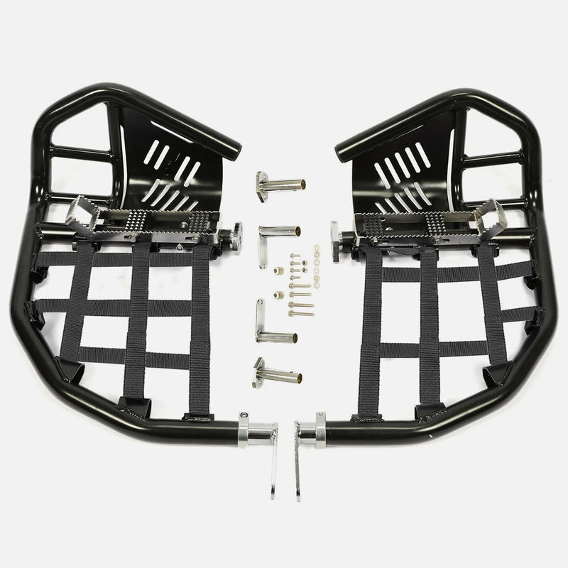 DURAFORCE Nerf Bars Pro Peg Fit Honda Sportrax 400 TRX 400EX 400X Black Bars Black Nets