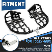 DURAFORCE Nerf Bars Pro Peg Fit Honda Sportrax 400 TRX 400EX 400X Black Bars Black Nets