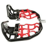 DURAFORCE For Honda TRX 400EX 400X Nerf Bars Pro Peg Black Bars Red Nets Bar Heel Guard