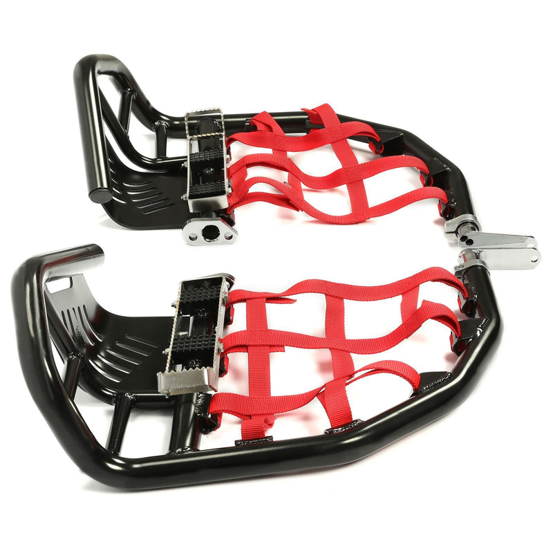 DURAFORCE For Honda TRX 400EX 400X Nerf Bars Pro Peg Black Bars Red Nets Bar Heel Guard