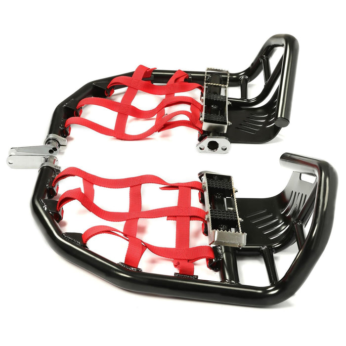 DURAFORCE For Honda TRX 400EX 400X Nerf Bars Pro Peg Black Bars Red Nets Bar Heel Guard