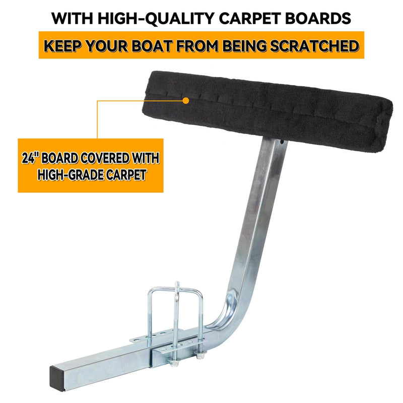 DURAFORCE 2 x Boat Trailer 2' Side Guide Bunk Board Guide-On Carpeted Kit w/ Hardware