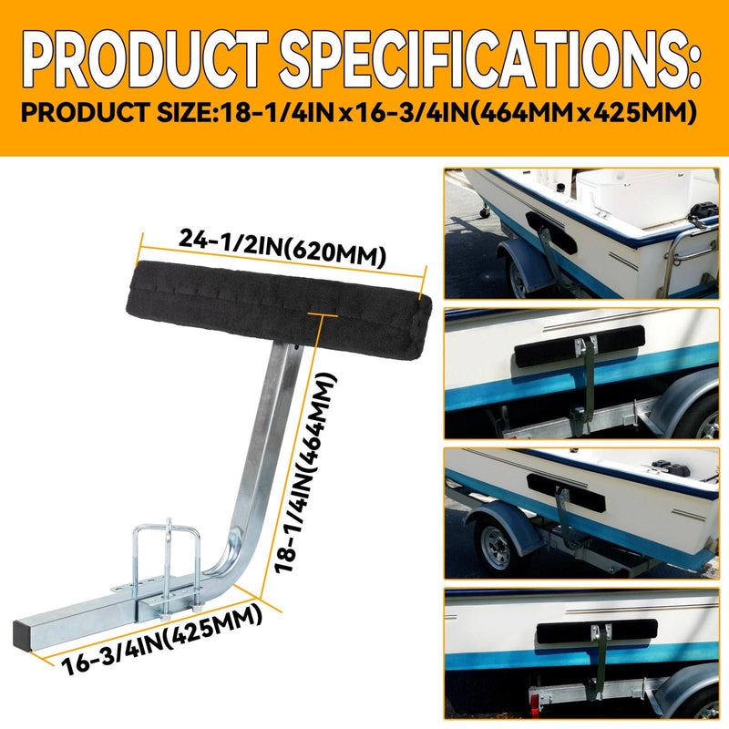 DURAFORCE 2 x Boat Trailer 2' Side Guide Bunk Board Guide-On Carpeted Kit w/ Hardware