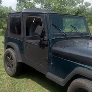 DURAFORCE For 1987-1995 1988 Jeep Wrangler YJ Soft Top Half Doors Sailcloth Black #9870215