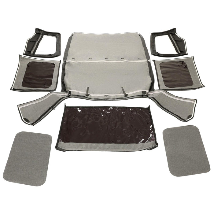 DURAFORCE For 1987-1995 1988 Jeep Wrangler YJ Soft Top Half Doors Sailcloth Black #9870215
