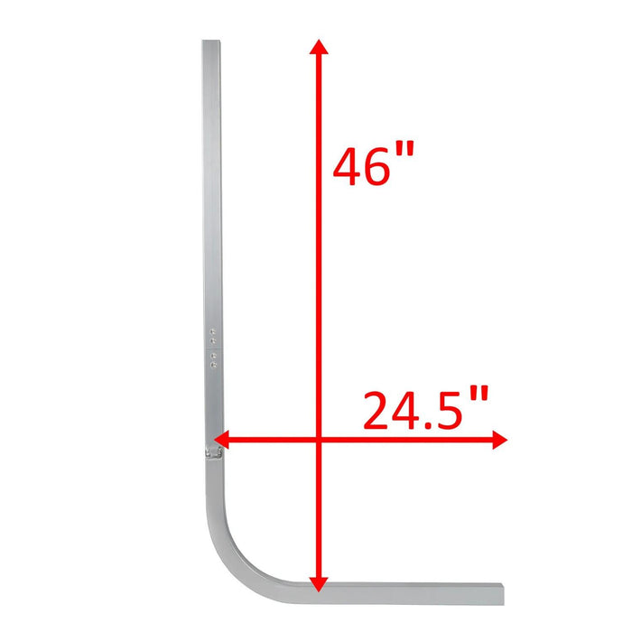DURAFORCE (1)-1/8" Thick Aluminum 46" Boat Trailer Guide on Poles Side Parts 1 1/2" Square
