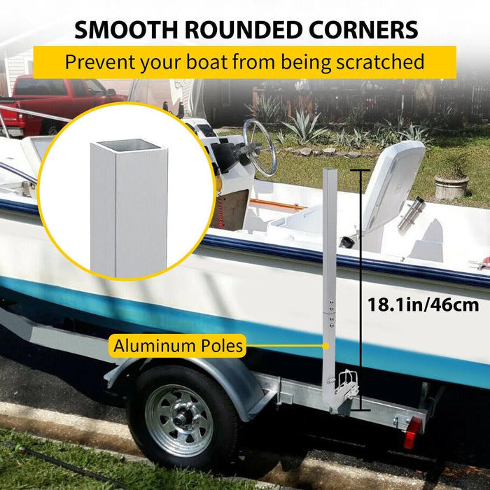 DURAFORCE (1)-1/8" Thick Aluminum 46" Boat Trailer Guide on Poles Side Parts 1 1/2" Square
