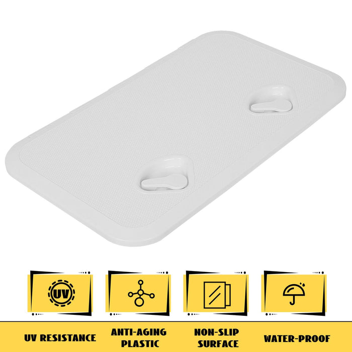 DURAFORCE 24" x 14" White Marine Boat Deck Access Hatch & Lid