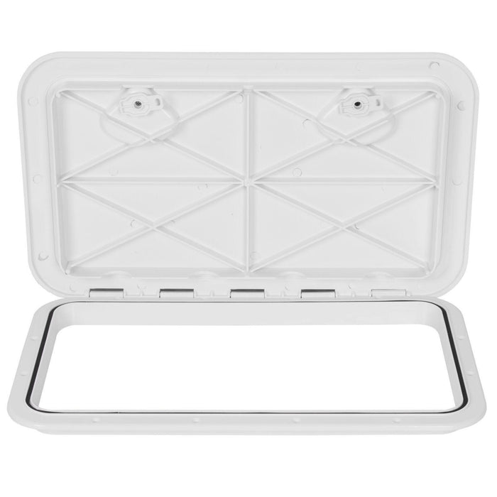 DURAFORCE 24" x 14" White Marine Boat Deck Access Hatch & Lid
