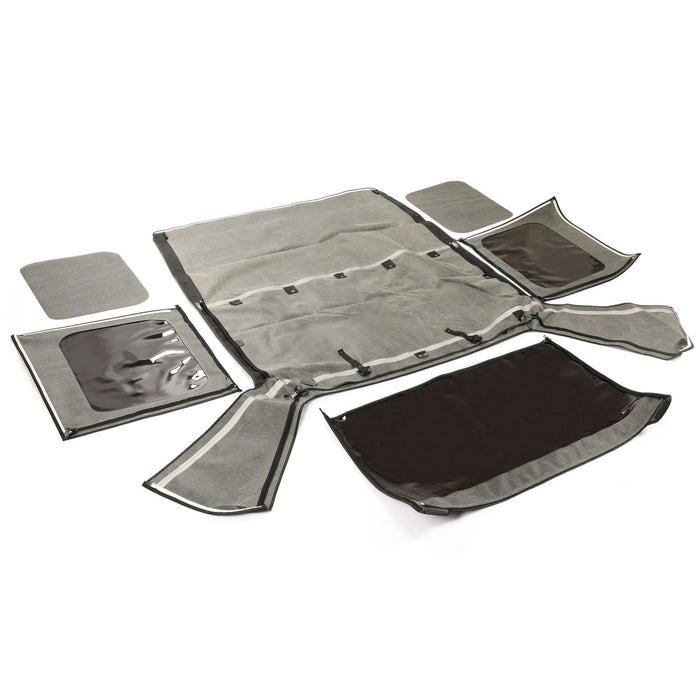 DURAFORCE For 1987-1995 Jeep Wrangler YJ 2DR Soft Top Sailcloth Black w/ Tinted Windows