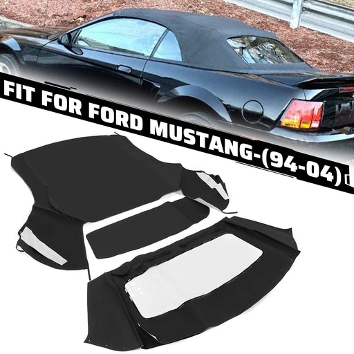 DURAFORCE For Ford mustang 1994 95-04 Soft top W/window BlK Sailcloth Plastic Convertible