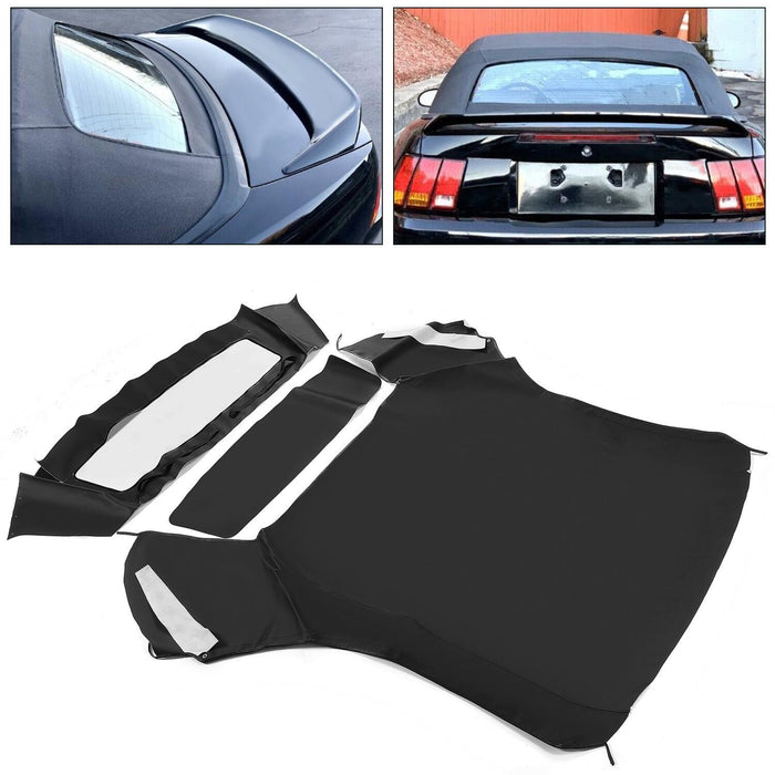 DURAFORCE For Ford mustang 1994 95-04 Soft top W/window BlK Sailcloth Plastic Convertible