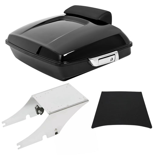 DURAFORCE 5.5'' Vivid Black Razor Pack Trunk Mount Rack For Harley Tour Softail Heritage