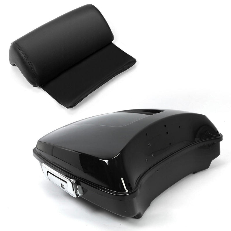 DURAFORCE 5.5'' Vivid Black Razor Pack Trunk Mount Rack For Harley Tour Softail Heritage
