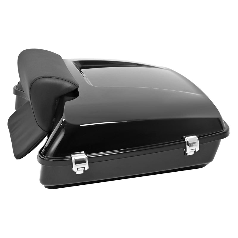 DURAFORCE 5.5'' Vivid Black Razor Pack Trunk Mount Rack For Harley Tour Softail Heritage