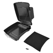 DURAFORCE 5.5'' Vivid Black Razor Pack Trunk Mount Rack For Harley Tour Softail Heritage