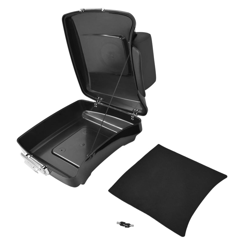 DURAFORCE 5.5'' Vivid Black Razor Pack Trunk Mount Rack For Harley Tour Softail Heritage