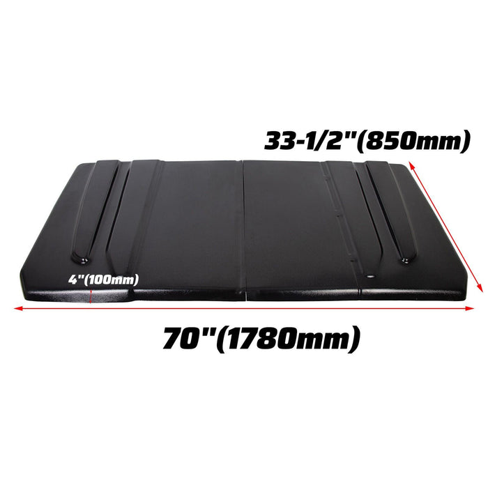 DURAFORCE New Polyethylene Hard Top Roof For Yamaha Rhino 450 660 700 UTV Black