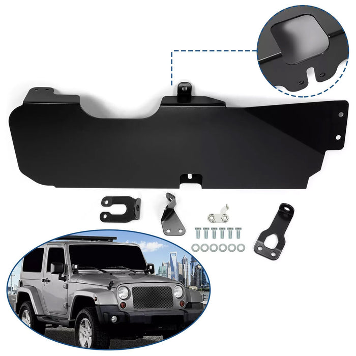 DURAFORCE Fit for 2007-2018 Jeep Wrangler JK 4WD 2-Door Steel Gas Tank Skid Plate Black