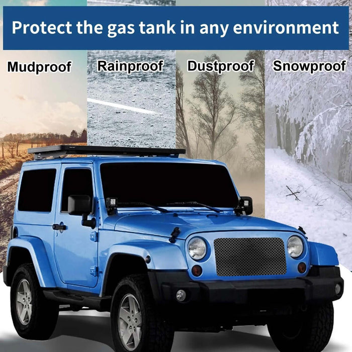 DURAFORCE Fit for 2007-2018 Jeep Wrangler JK 4WD 2-Door Steel Gas Tank Skid Plate Black