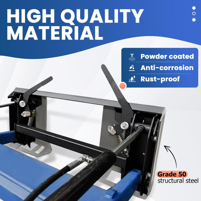 DURAFORCE 1/2" HD Skid Steer Quick Tach Attachment Mount Plate & Conversion Adapter Latch