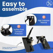 DURAFORCE 1/2" HD Skid Steer Quick Tach Attachment Mount Plate & Conversion Adapter Latch