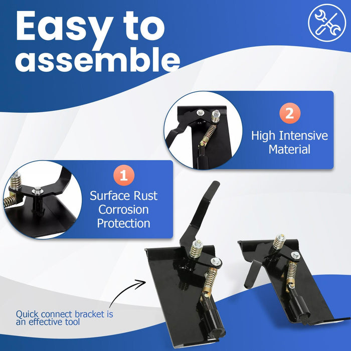 DURAFORCE 1/2" HD Skid Steer Quick Tach Attachment Mount Plate & Conversion Adapter Latch